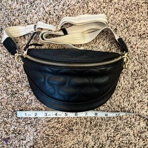 Black Leather Crossbody Bag